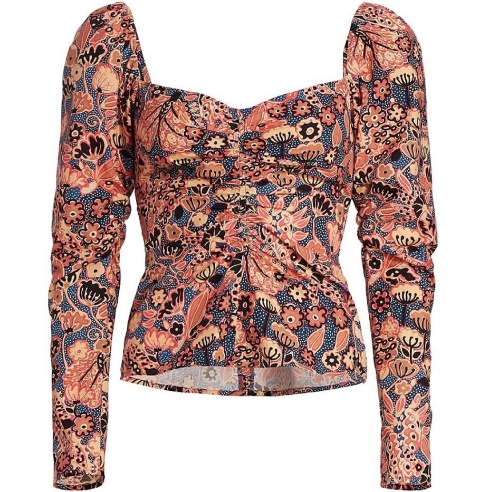 A.L.C chandler Puff Sleeve Floral Top - Picture 3 of 6